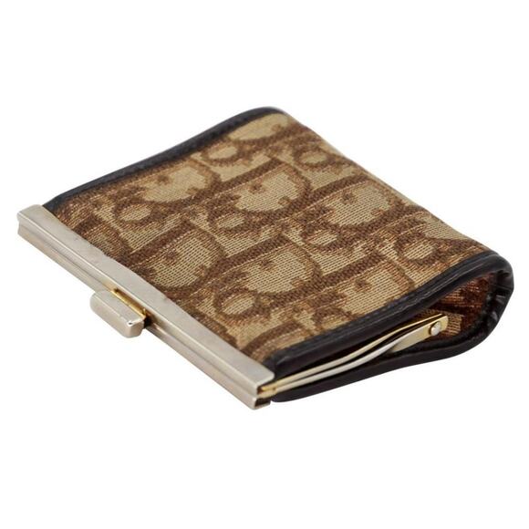 Dior Kiss-lock Mini Cd Trotter Canvas Coin Purse Wallet CD-0402N-0109 - Picture 4 of 8